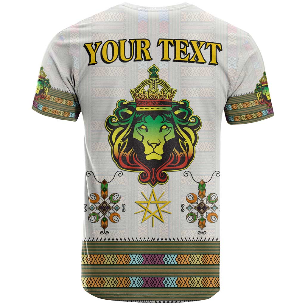 Personalized Ethiopia Lion Of Judah T shirt Tibeb Style LT9