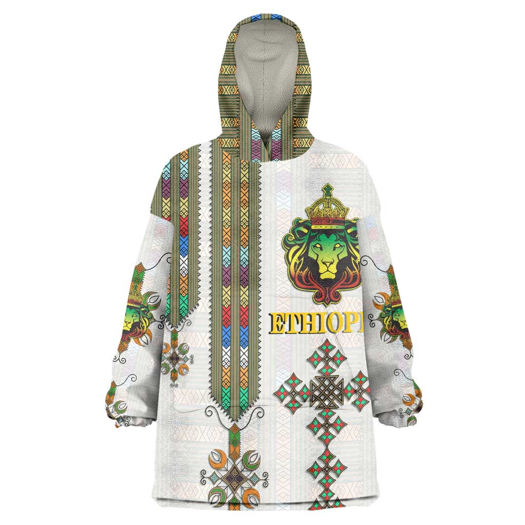 Personalized Ethiopia Lion Of Judah Wearable Blanket Hoodie Tibeb Style LT9