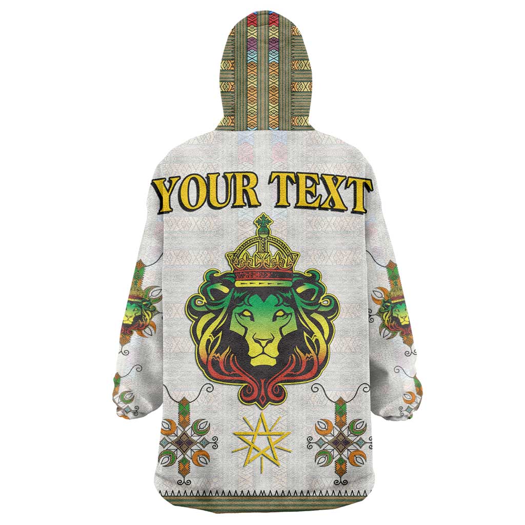 Personalized Ethiopia Lion Of Judah Wearable Blanket Hoodie Tibeb Style LT9