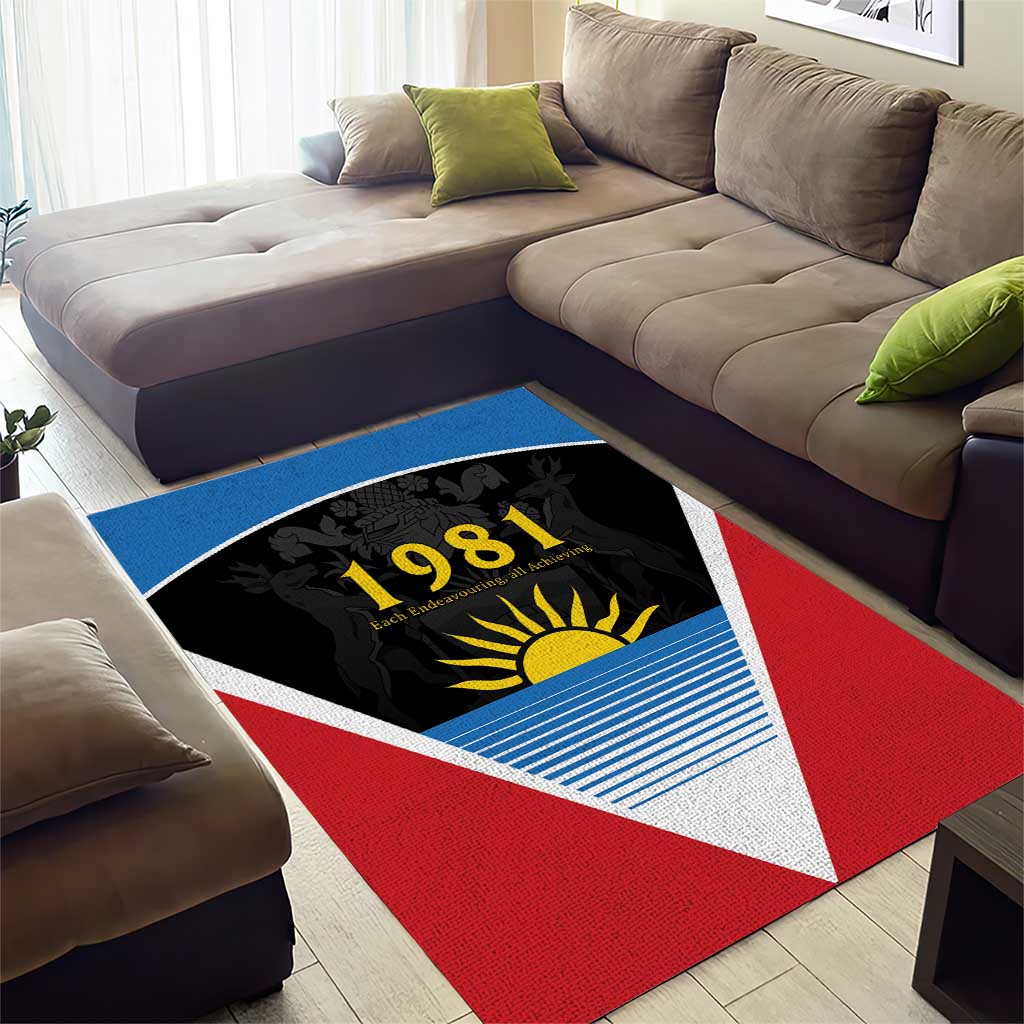 Afro-Antiguans and Barbudans 1981 Area Rug Each Endeavouring All Achieving LT9