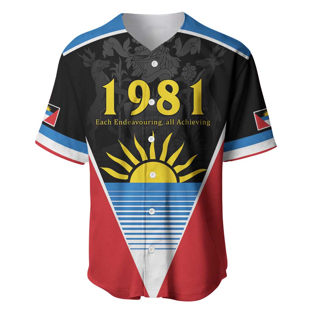 Afro-Antiguans and Barbudans 1981 Baseball Jersey Each Endeavouring All Achieving LT9