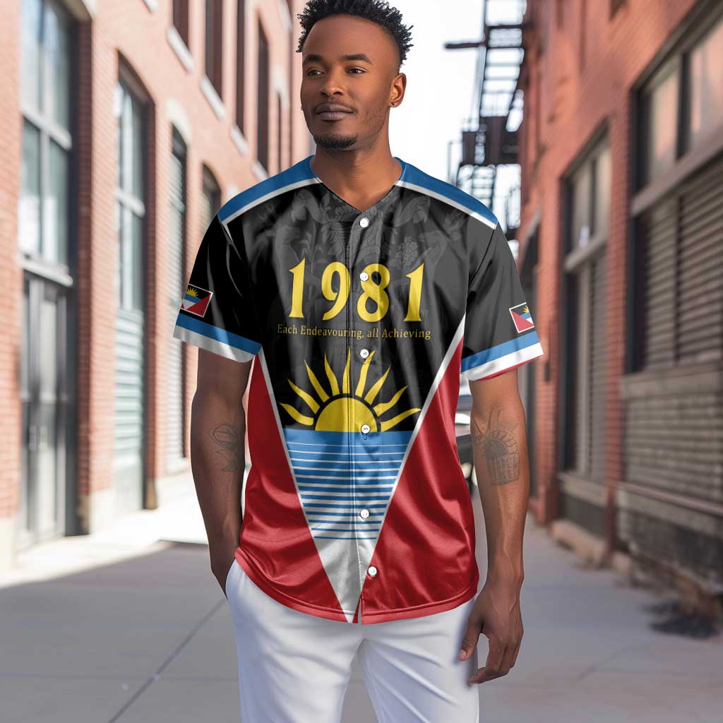Afro-Antiguans and Barbudans 1981 Baseball Jersey Each Endeavouring All Achieving LT9
