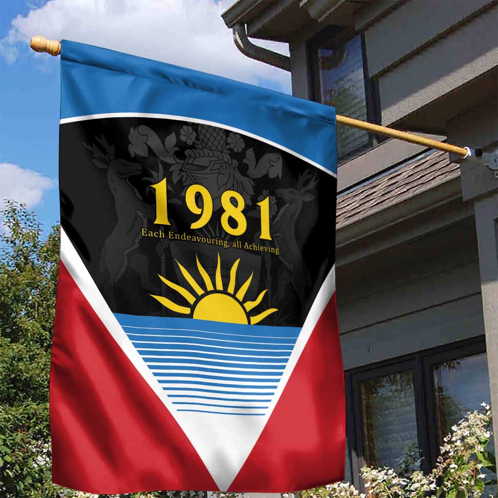 Afro-Antiguans and Barbudans 1981 Garden Flag Each Endeavouring All Achieving LT9
