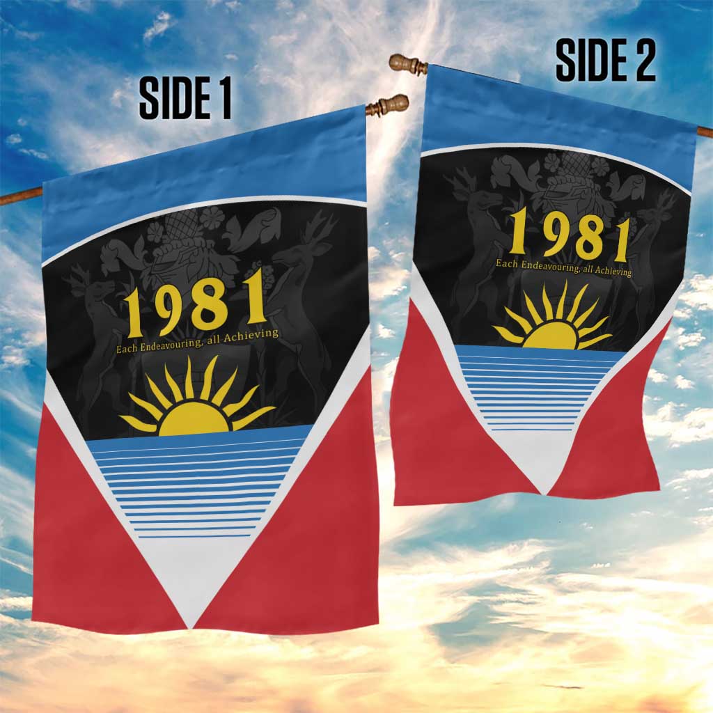 Afro-Antiguans and Barbudans 1981 Garden Flag Each Endeavouring All Achieving LT9