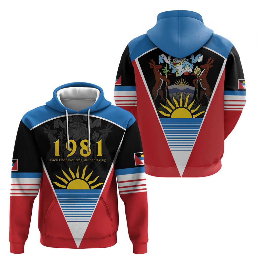Antigua and Barbuda 1981 Hoodie Each Endeavouring All Achieving LT9