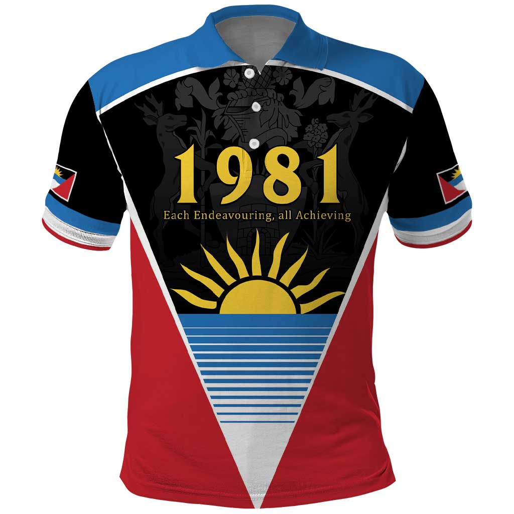 Antigua and Barbuda 1981 Polo Shirt Each Endeavouring All Achieving LT9