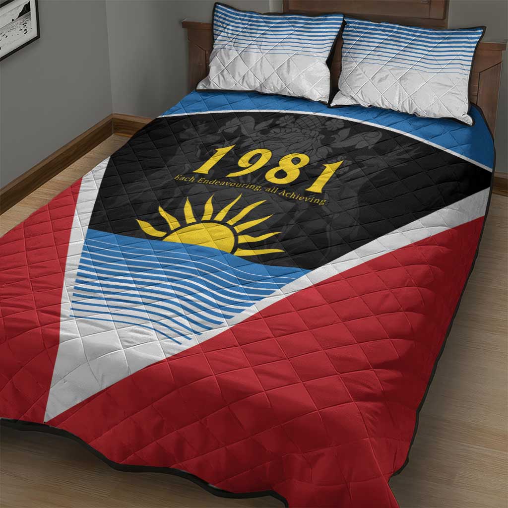 Afro-Antiguans and Barbudans 1981 Quilt Bed Set Each Endeavouring All Achieving LT9