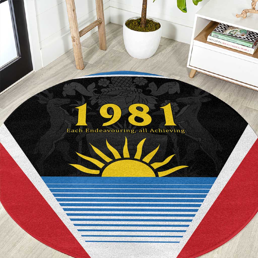 Afro-Antiguans and Barbudans 1981 Round Carpet Each Endeavouring All Achieving LT9