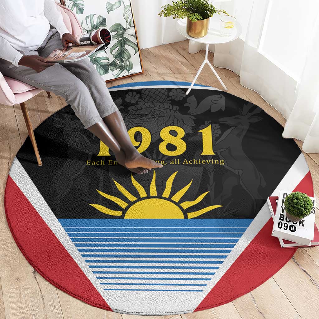Afro-Antiguans and Barbudans 1981 Round Carpet Each Endeavouring All Achieving LT9