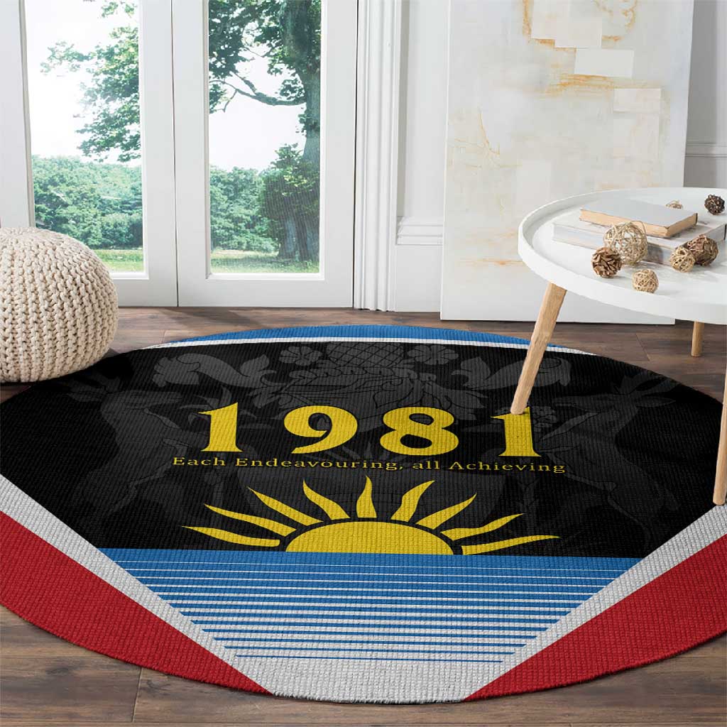 Afro-Antiguans and Barbudans 1981 Round Carpet Each Endeavouring All Achieving LT9