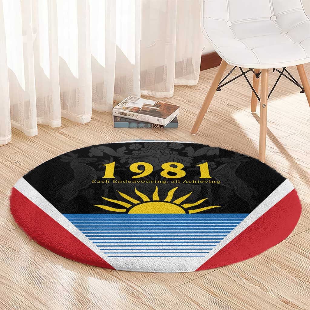 Afro-Antiguans and Barbudans 1981 Round Carpet Each Endeavouring All Achieving LT9