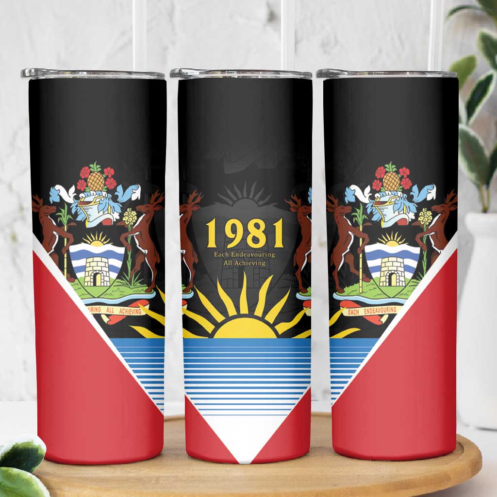 Afro-Antiguans and Barbudans 1981 Skinny Tumbler Each Endeavouring All Achieving LT9