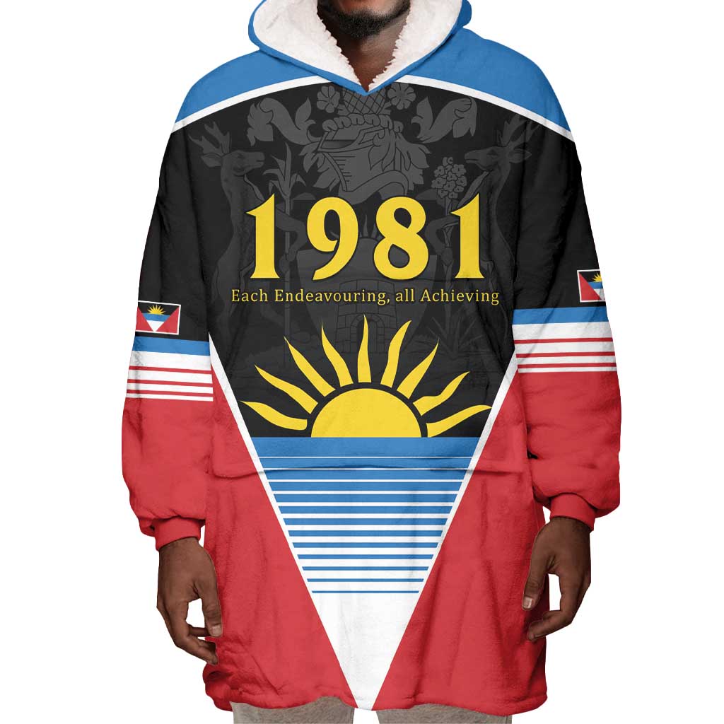 Afro-Antiguans and Barbudans 1981 Wearable Blanket Hoodie Each Endeavouring All Achieving LT9