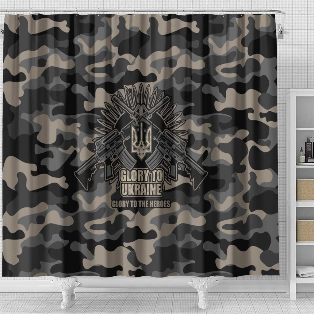 Glory to Ukraine Shower Curtain Glory to the Heroes LT9
