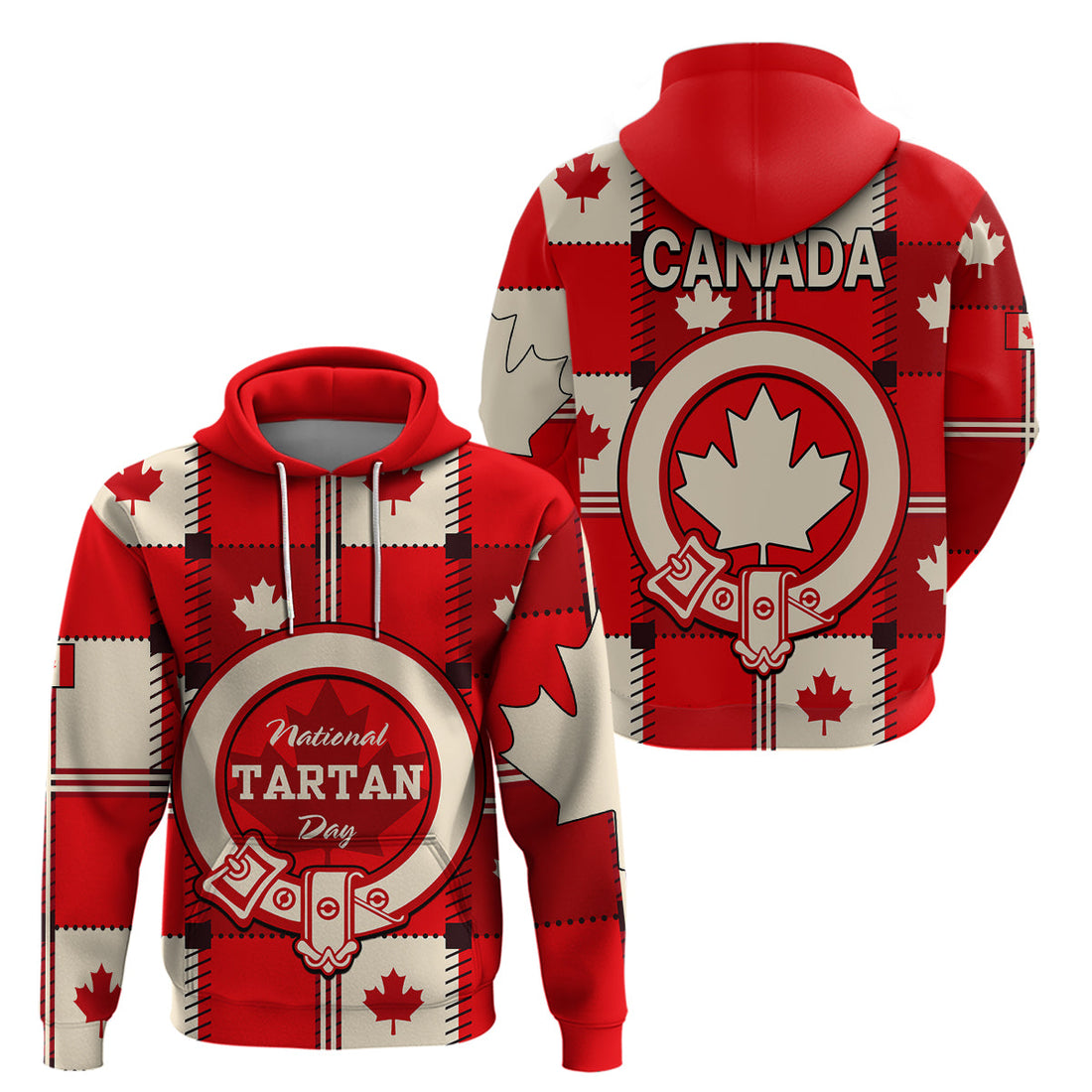 Canada Tartan Day Hoodie Canada Maple Leaf Journee du Tartan LT9