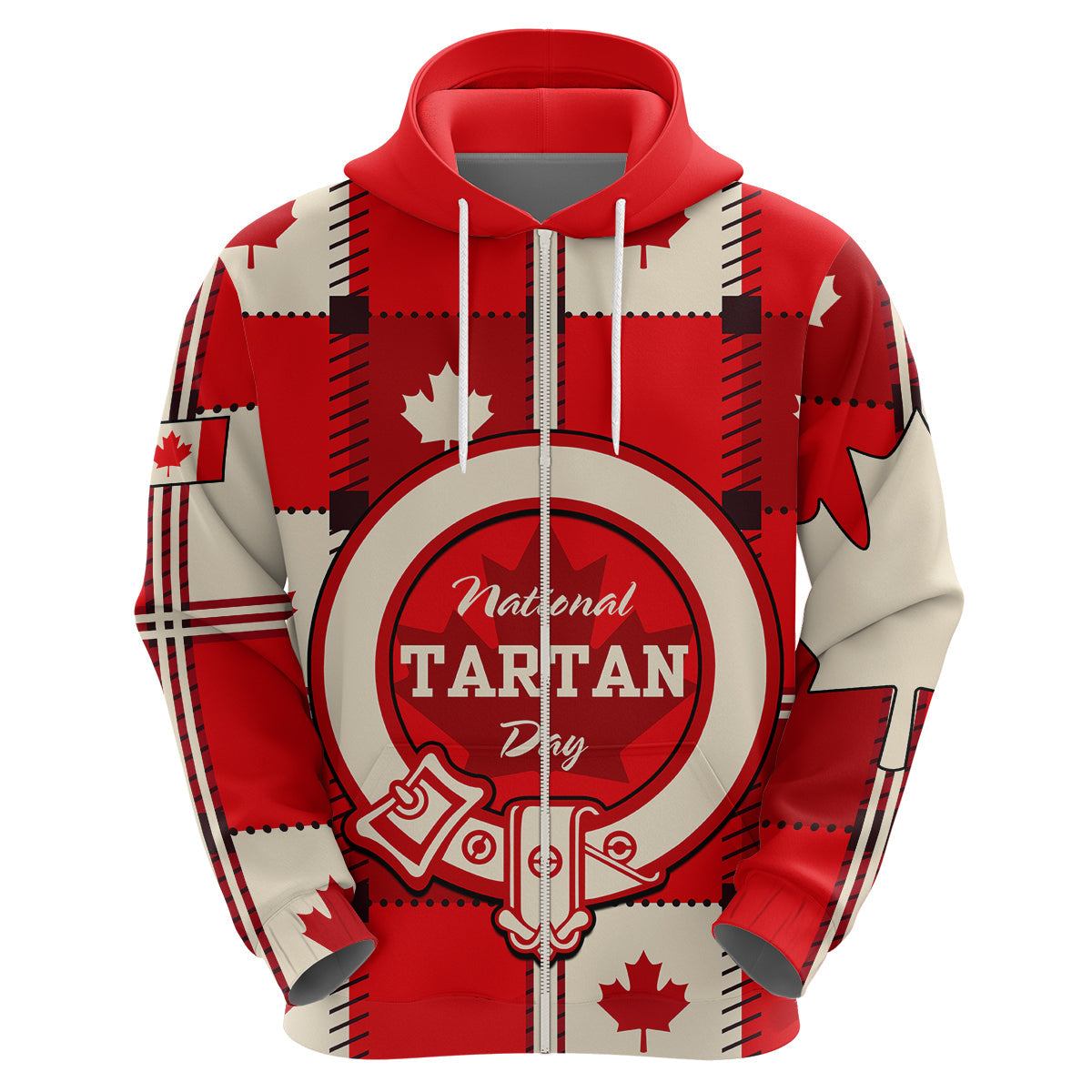 Canada Tartan Day Hoodie Canada Maple Leaf Journee du Tartan LT9