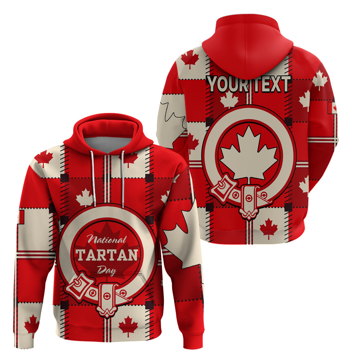 Custom Canada Tartan Day Hoodie Canada Maple Leaf Journee du Tartan LT9