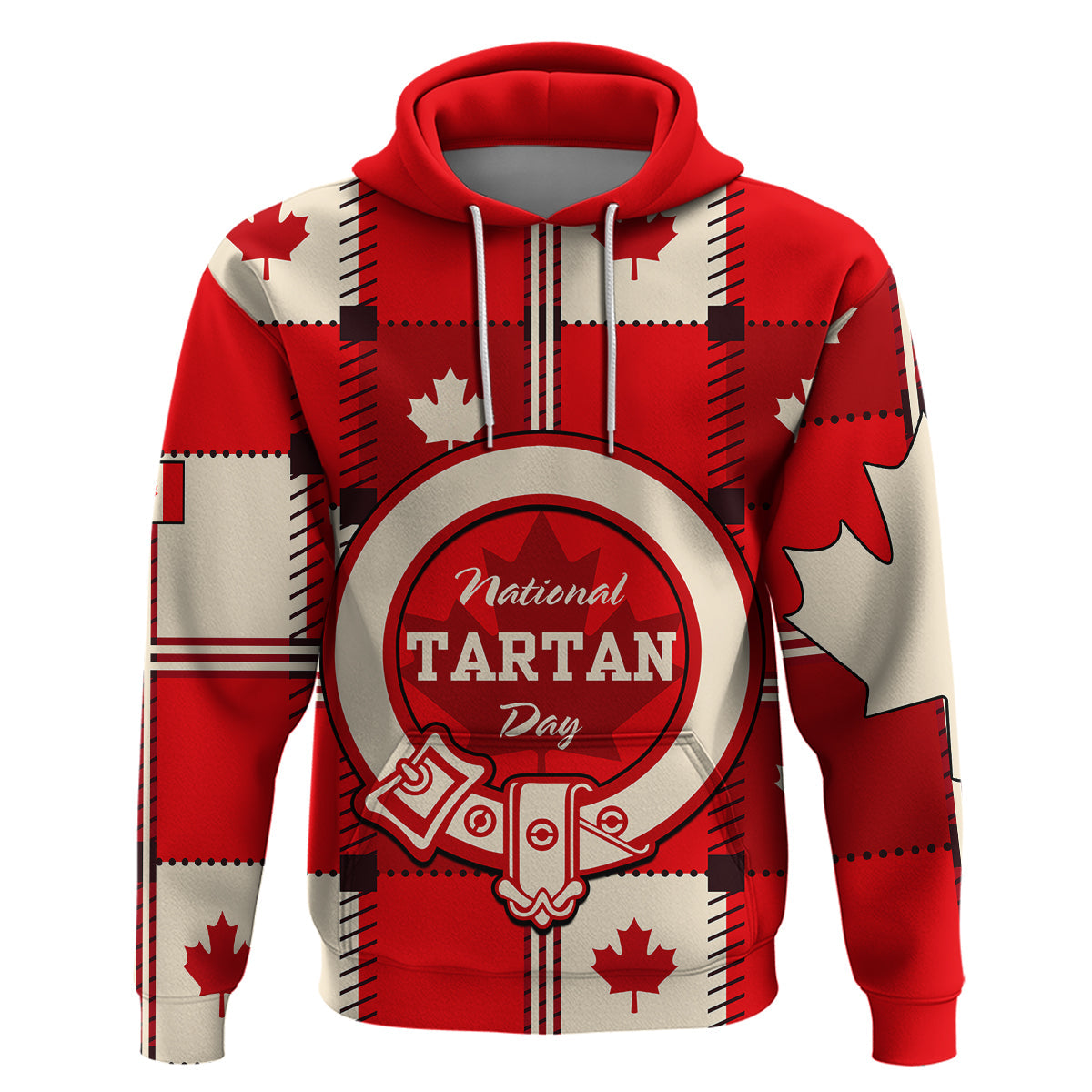 Custom Canada Tartan Day Hoodie Canada Maple Leaf Journee du Tartan LT9