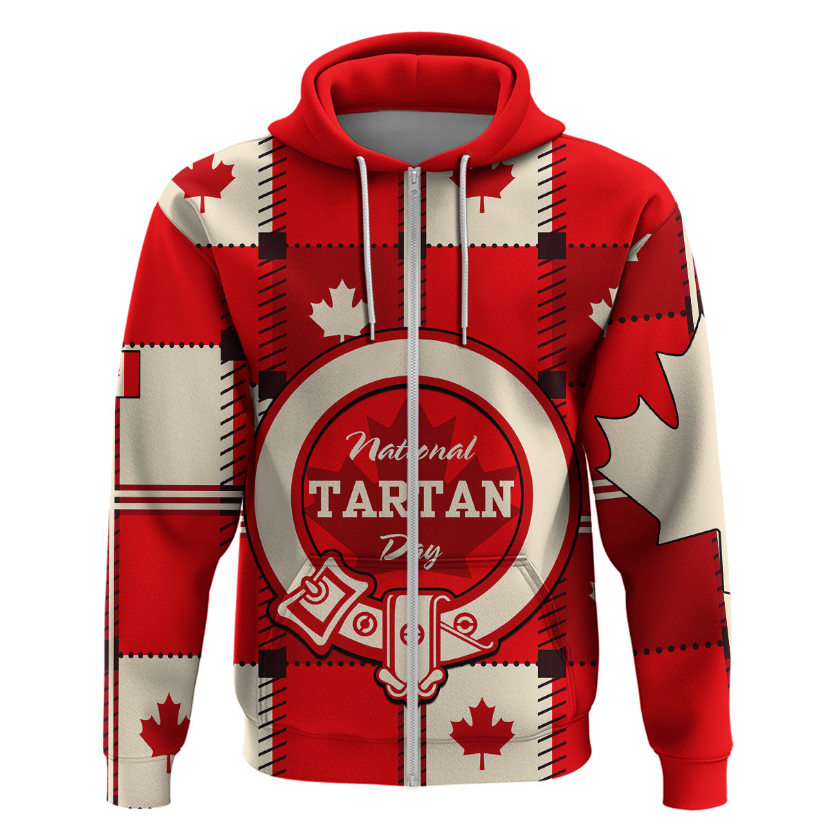 Custom Canada Tartan Day Hoodie Canada Maple Leaf Journee du Tartan LT9