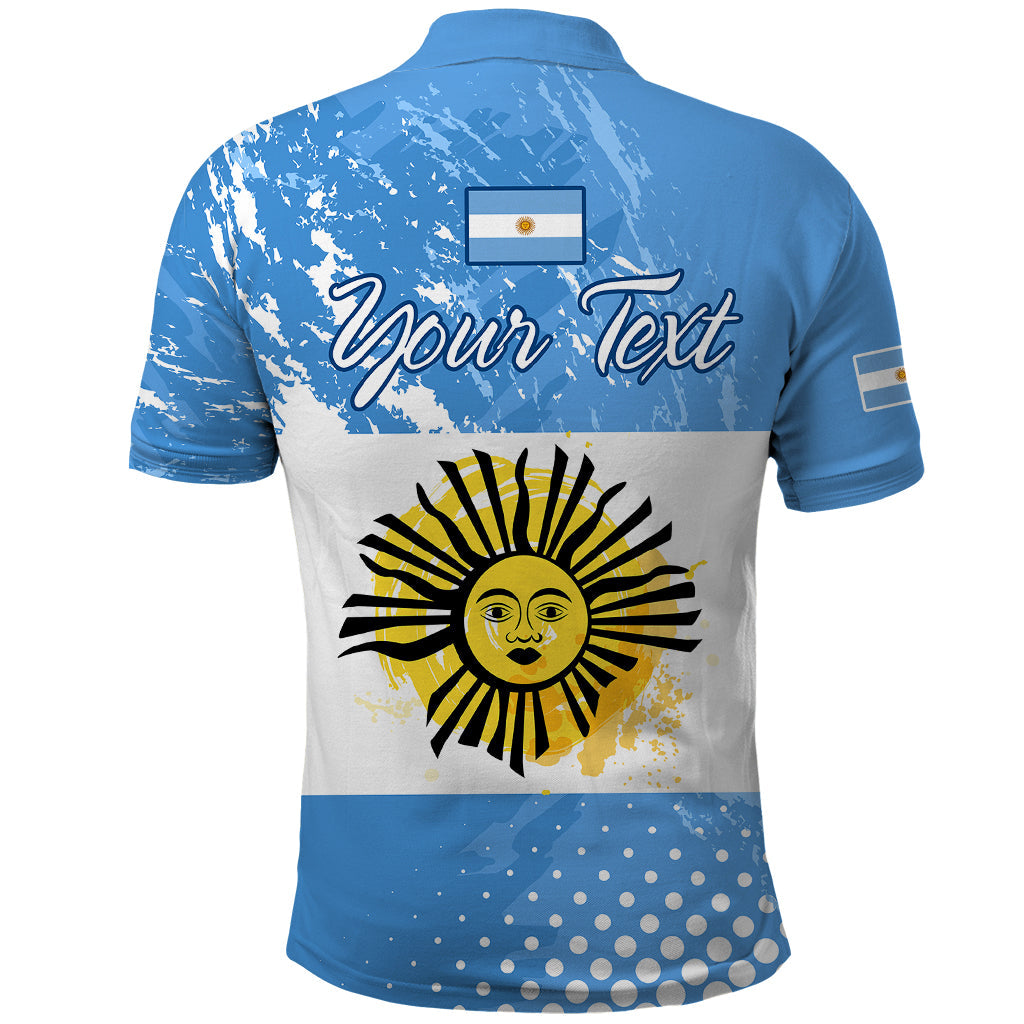 Custom Argentina National Flag Day Polo Shirt Da de la Bandera Nacional LT9