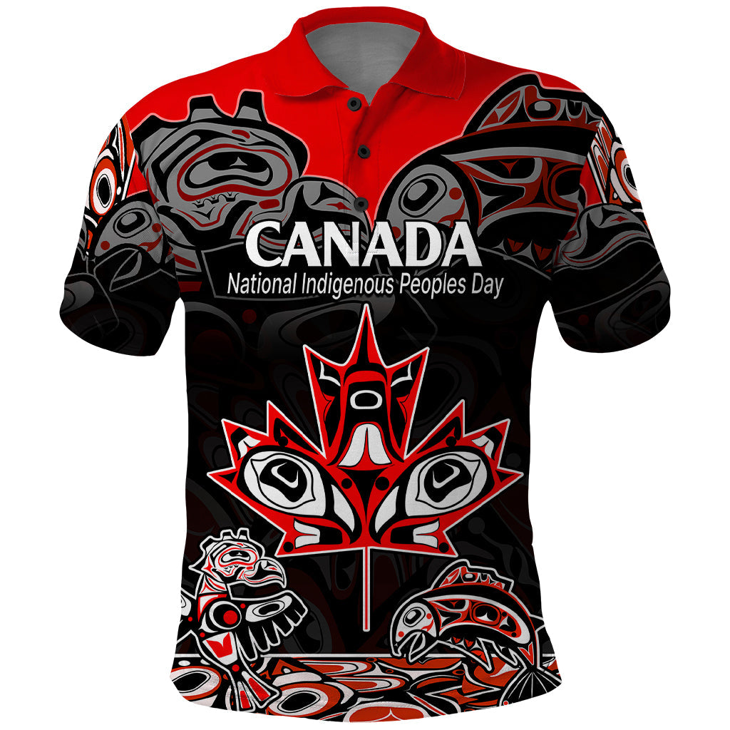 Canada National Aboriginal Day Polo Shirt Indigenous Art Stylization LT9