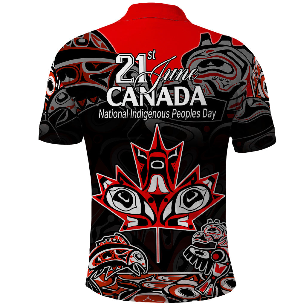 Canada National Aboriginal Day Polo Shirt Indigenous Art Stylization LT9