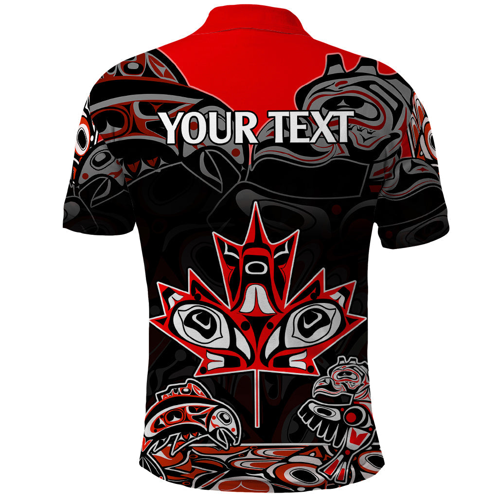 Custom Canada National Aboriginal Day Polo Shirt Indigenous Art Stylization LT9