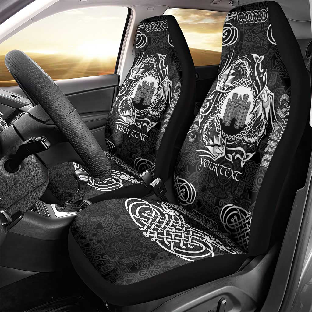 Personalized Denbighshire Sir Ddinbych Car Seat Cover Black Gatehouse Denbigh Castle Celtic-inspired LT9