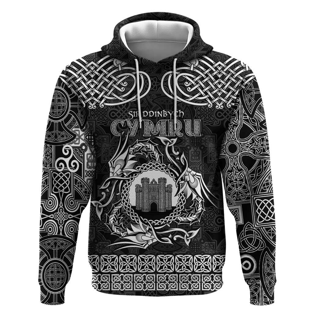 Personalized Denbighshire Sir Ddinbych Hoodie Black Gatehouse Denbigh Castle Celtic-inspired LT9