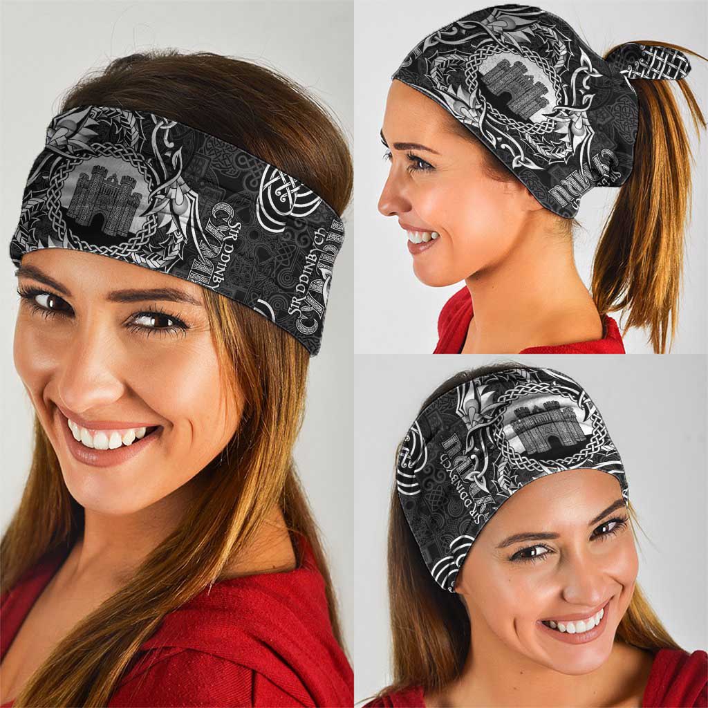 Personalized Denbighshire Sir Ddinbych Neck Gaiter Black Gatehouse Denbigh Castle Celtic-inspired LT9