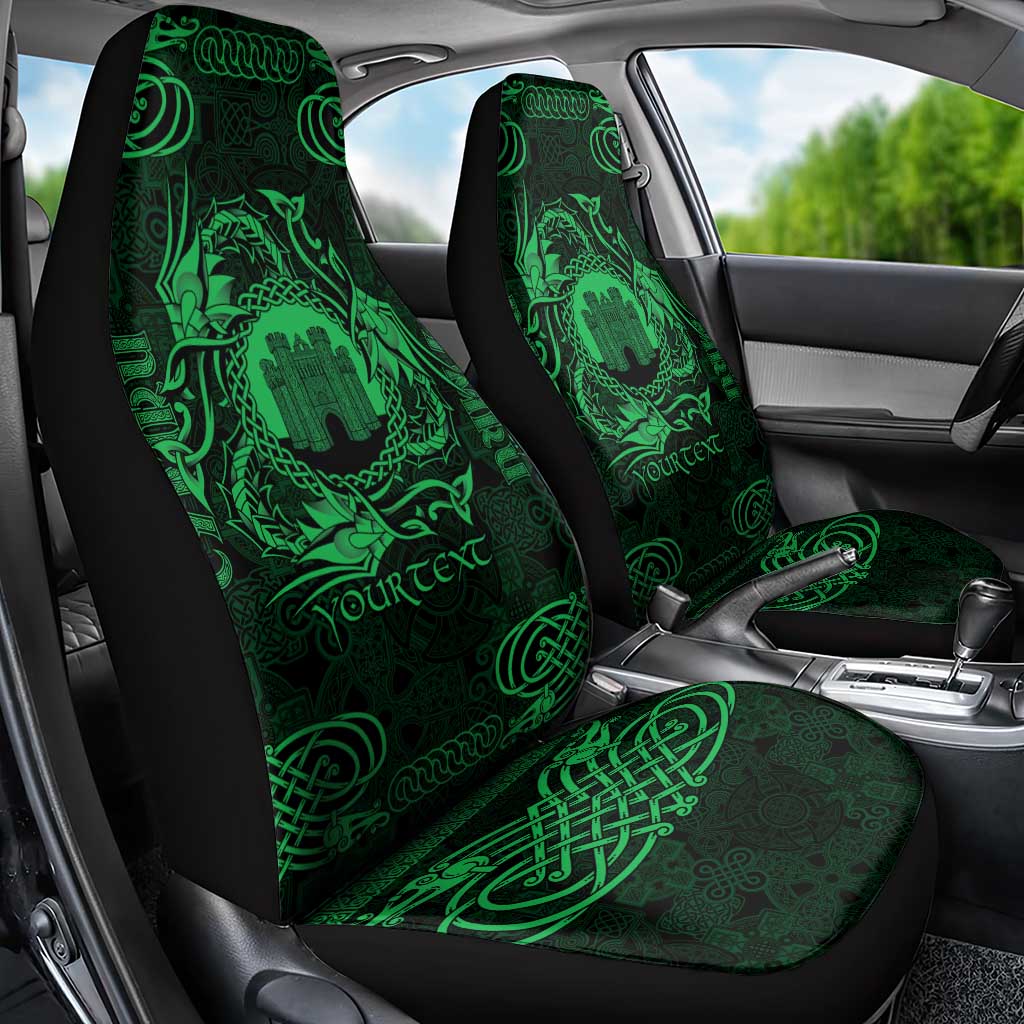 Personalized Denbighshire Sir Ddinbych Car Seat Cover Green Gatehouse Denbigh Castle Celtic-inspired LT9