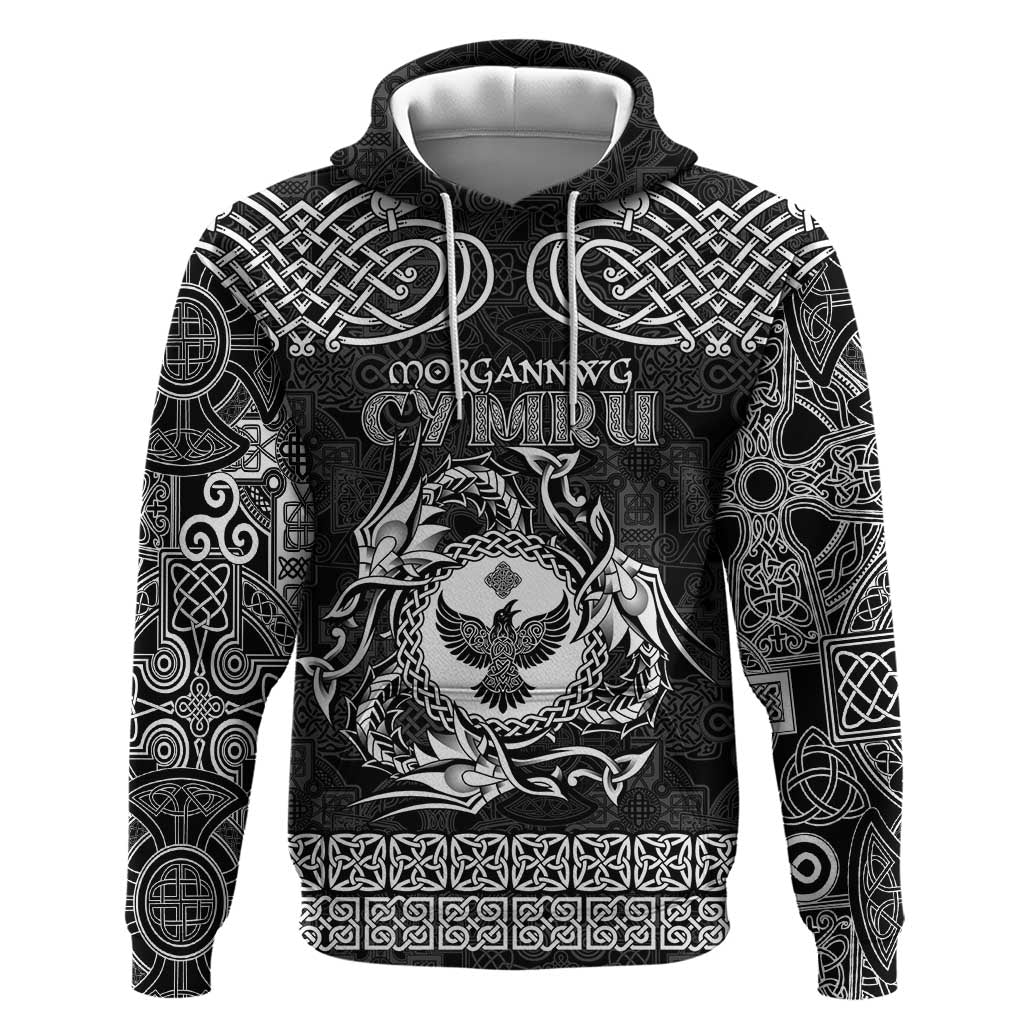 Personalized Glamorgan Morgannwg Hoodie Black Raven Celtic-inspired LT9