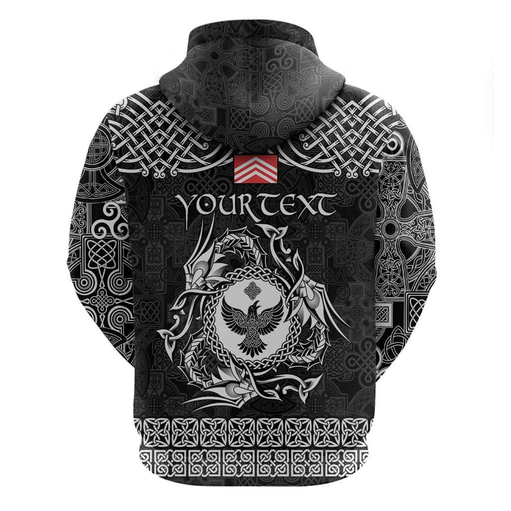 Personalized Glamorgan Morgannwg Hoodie Black Raven Celtic-inspired LT9