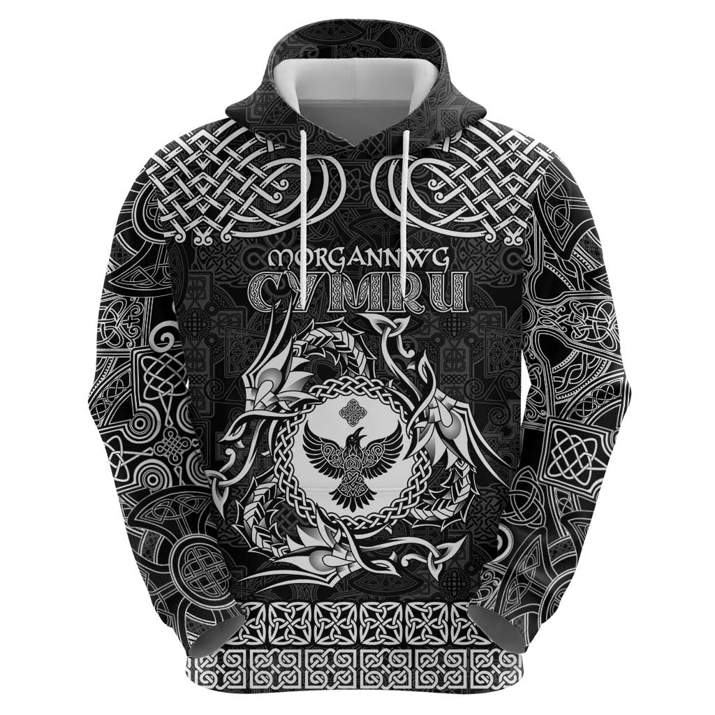 Personalized Glamorgan Morgannwg Hoodie Black Raven Celtic-inspired LT9