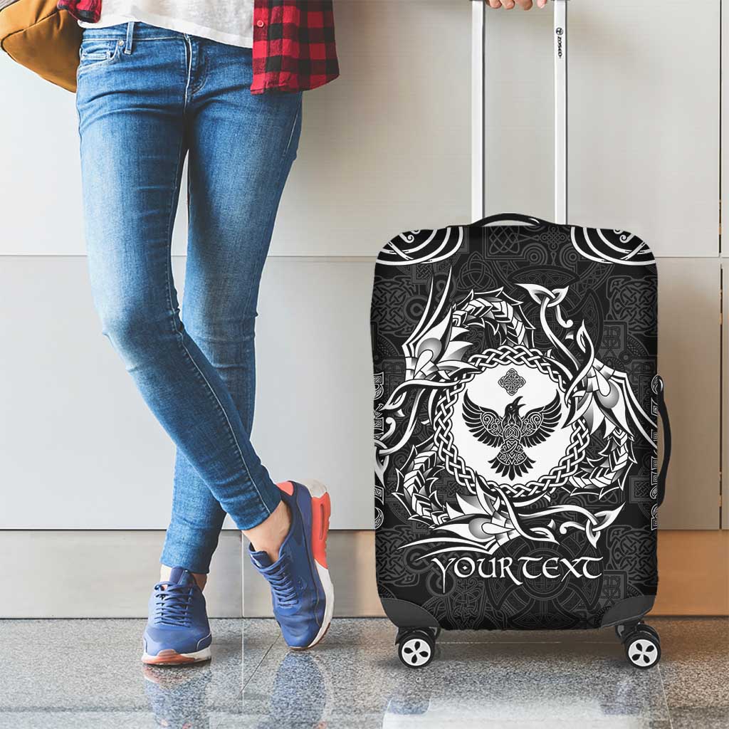 Personalized Glamorgan Morgannwg Luggage Cover Black Raven Celtic-inspired LT9