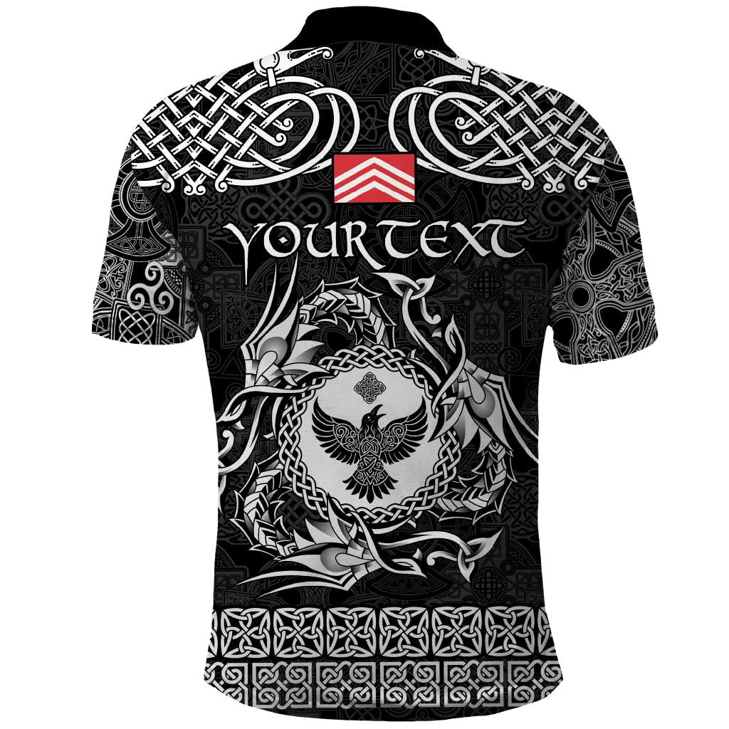 Personalized Glamorgan Morgannwg Polo Shirt Black Raven Celtic-inspired LT9