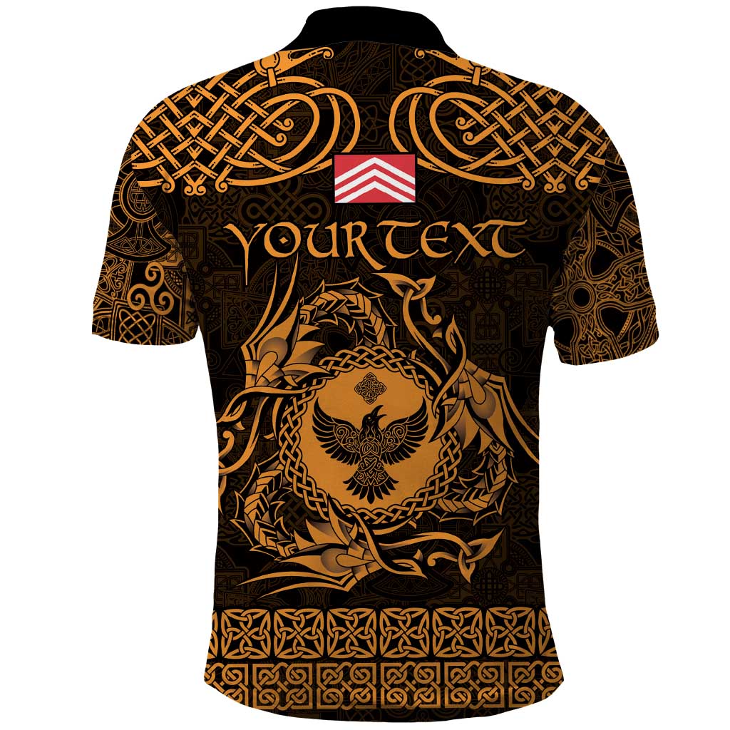 Personalized Glamorgan Morgannwg Polo Shirt Gold Raven Celtic-inspired LT9