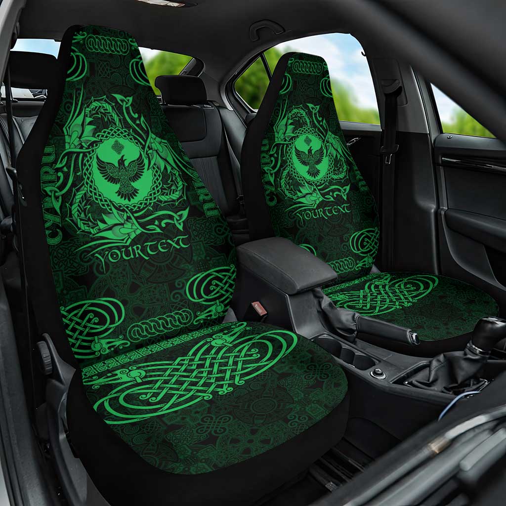 Personalized Glamorgan Morgannwg Car Seat Cover Green Raven Celtic-inspired LT9