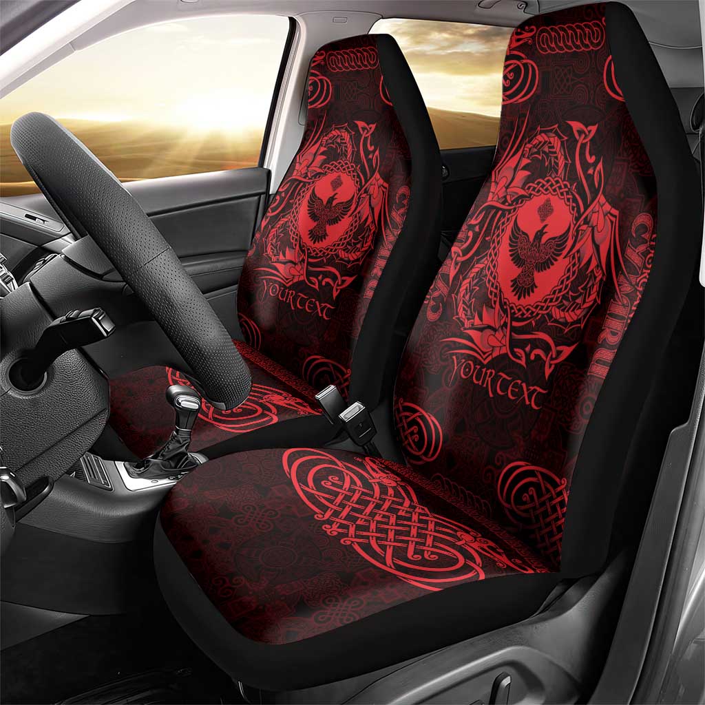 Personalized Glamorgan Morgannwg Car Seat Cover Red Raven Celtic-inspired LT9