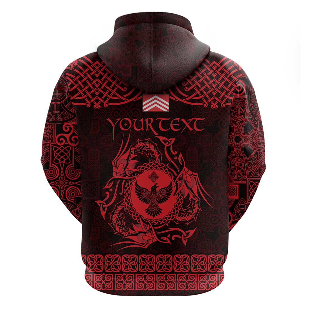 Personalized Glamorgan Morgannwg Hoodie Red Raven Celtic-inspired LT9