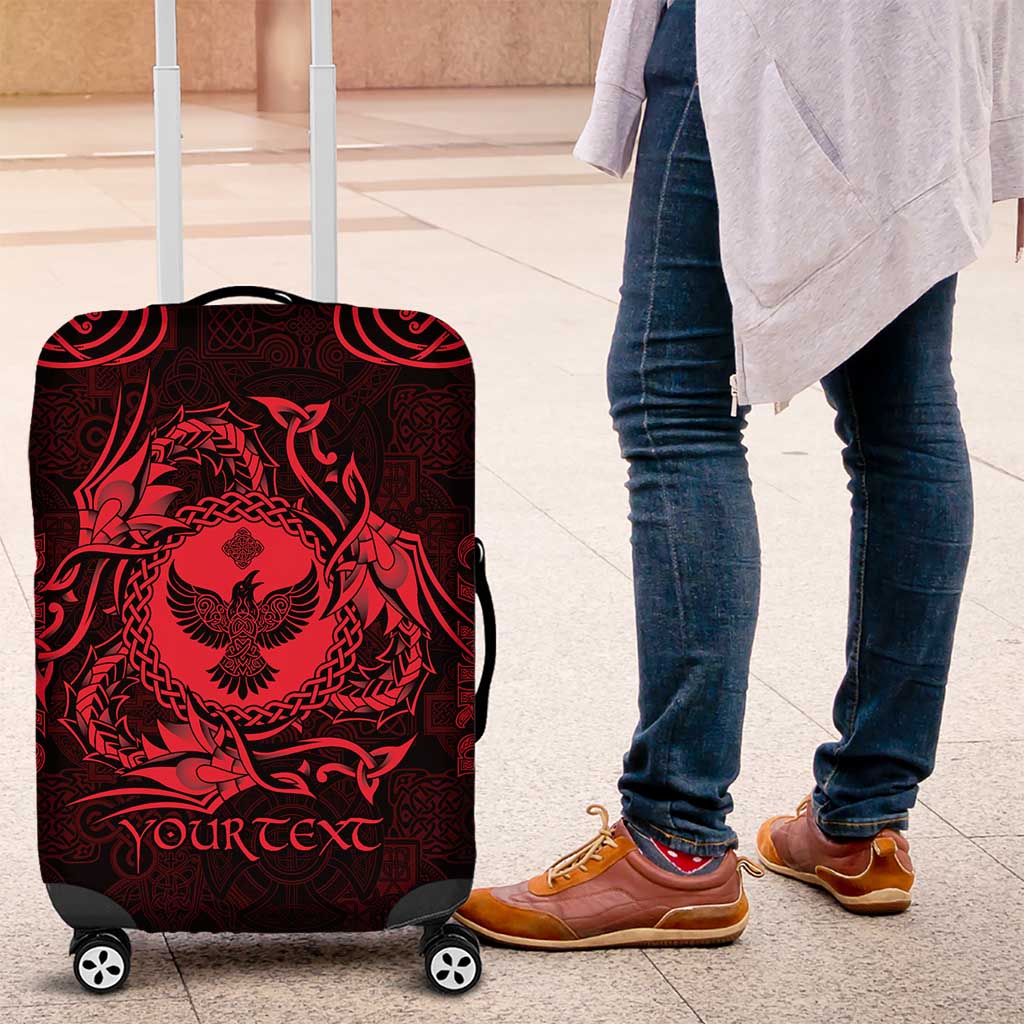 Personalized Glamorgan Morgannwg Luggage Cover Red Raven Celtic-inspired LT9