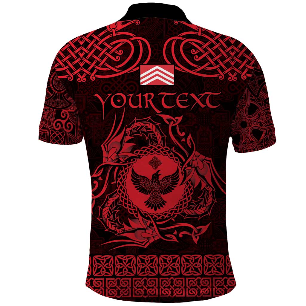 Personalized Glamorgan Morgannwg Polo Shirt Red Raven Celtic-inspired LT9