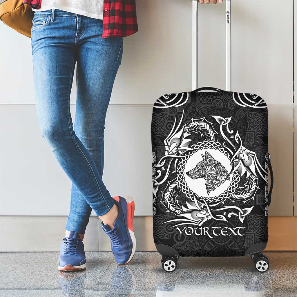 Personalized Merionethshire Meirionnydd Luggage Cover Black Wolf Celtic-inspired LT9