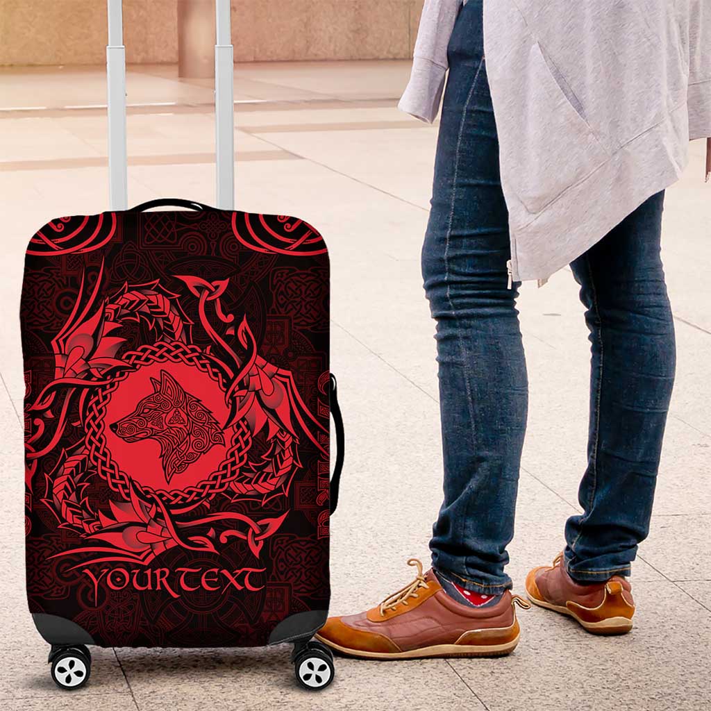 Personalized Merionethshire Meirionnydd Luggage Cover Red Wolf Celtic-inspired LT9