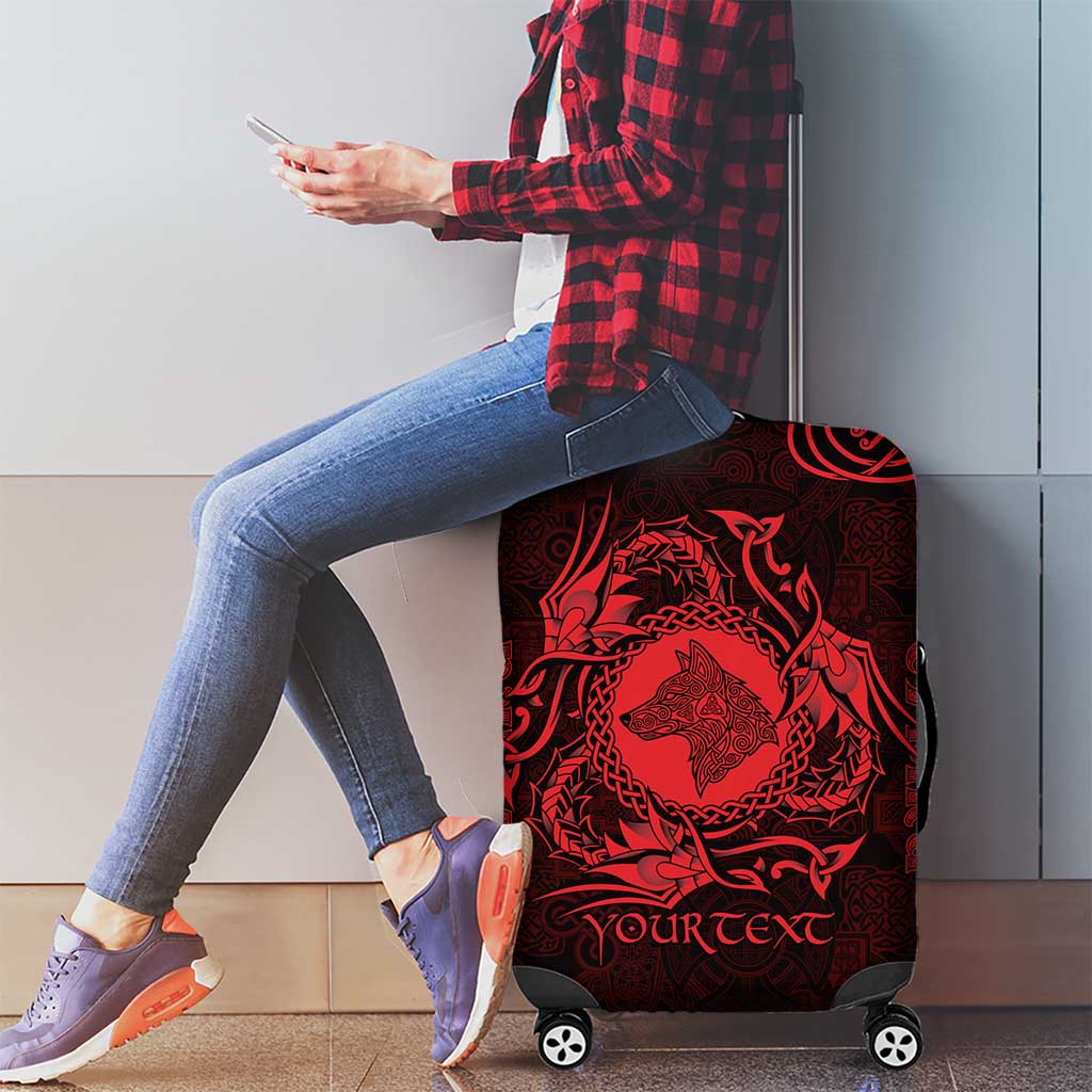 Personalized Merionethshire Meirionnydd Luggage Cover Red Wolf Celtic-inspired LT9