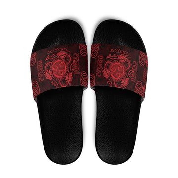 Personalized Montgomeryshire Sir Drefaldwyn Slide Sandals Red Water Triskele Celtic-inspired LT9