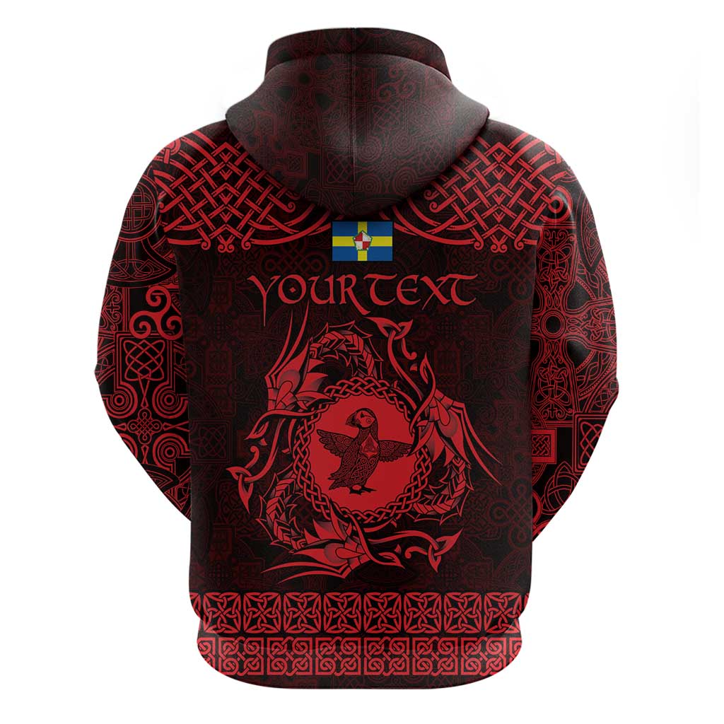 Personalized Pembrokeshire Sir Benfro Hoodie Red Puffin Celtic-inspired LT9
