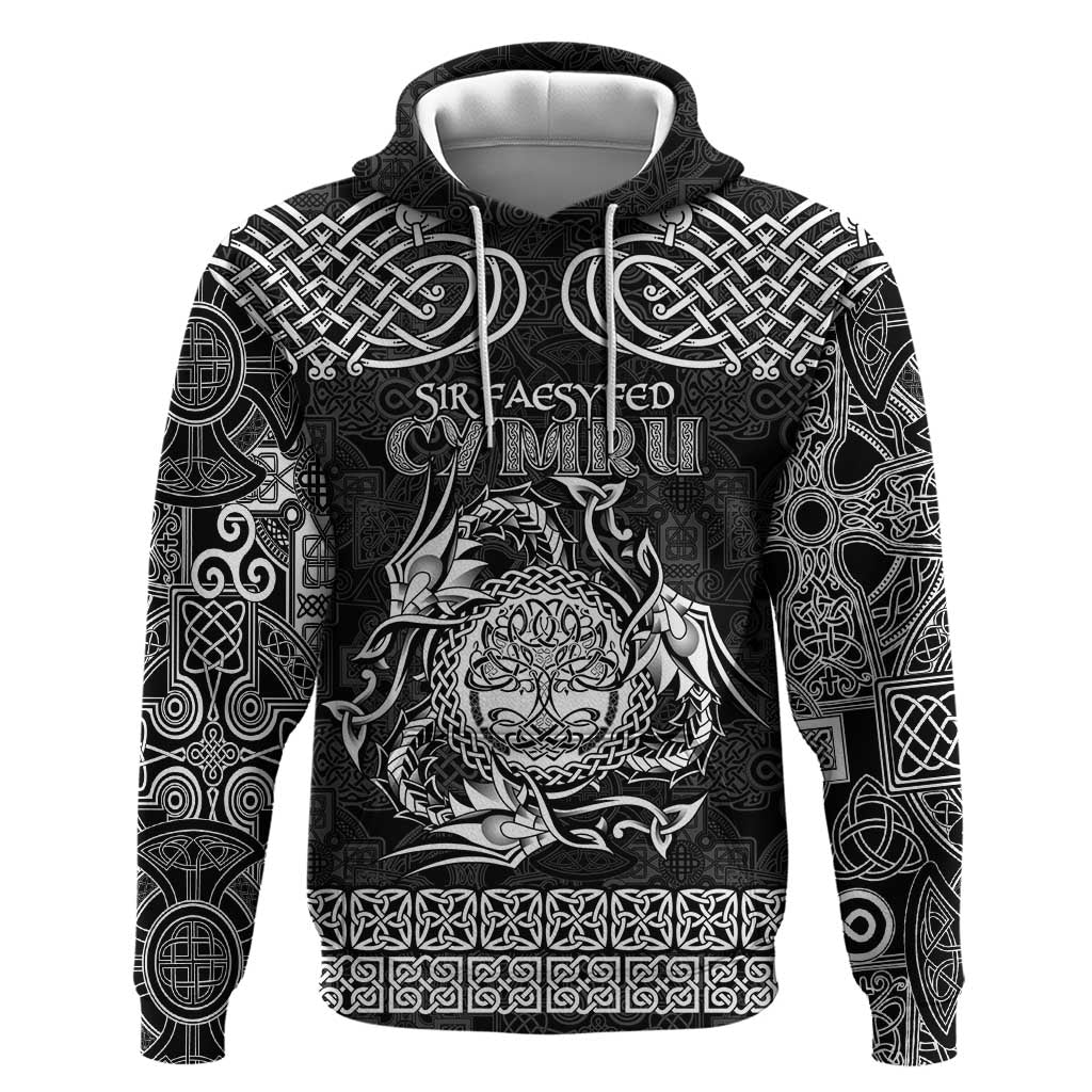 Personalized Radnorshire Sir Faesyfed Hoodie Black Oak Tree Of Life Celtic-inspired LT9