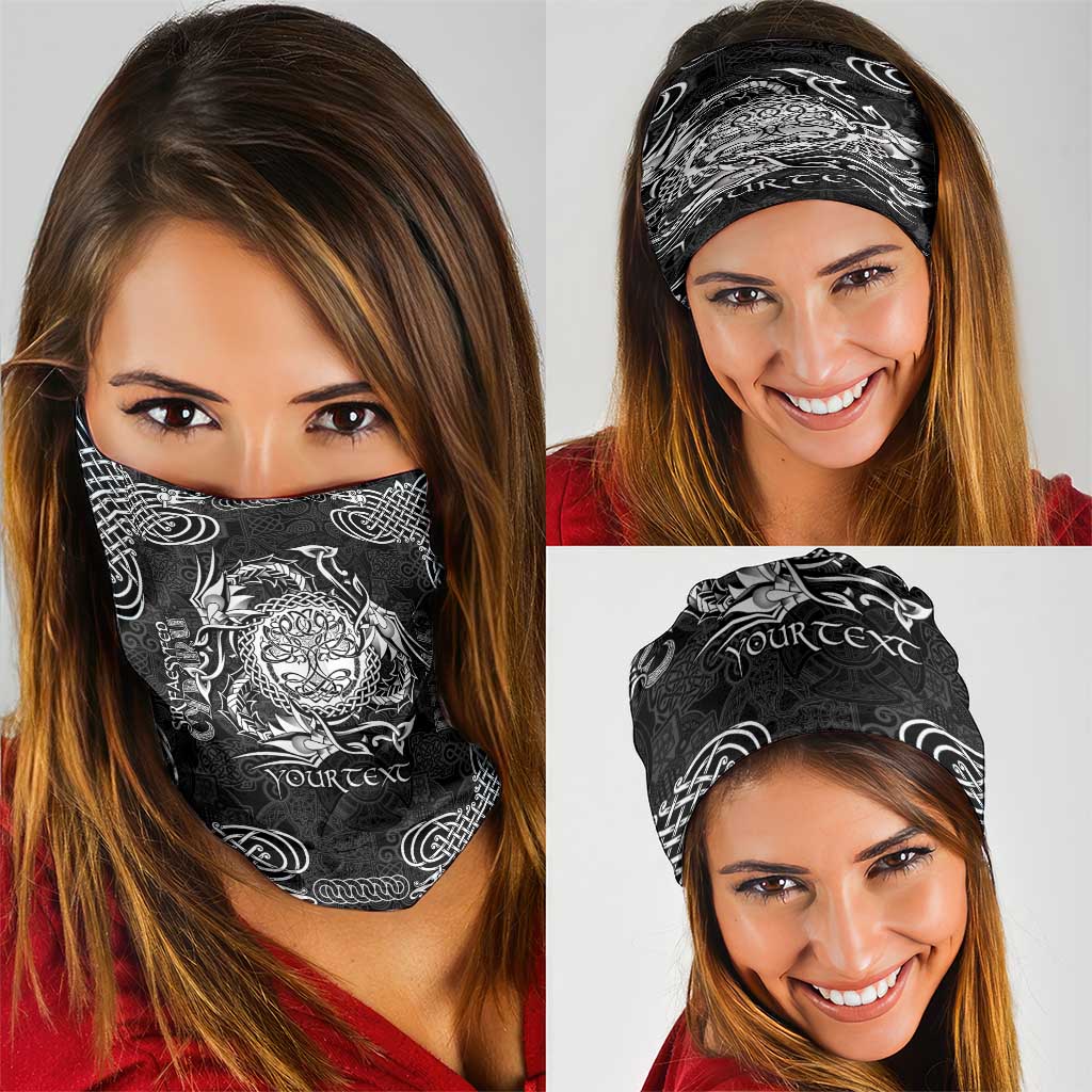 Personalized Radnorshire Sir Faesyfed Neck Gaiter Black Oak Tree Of Life Celtic-inspired LT9