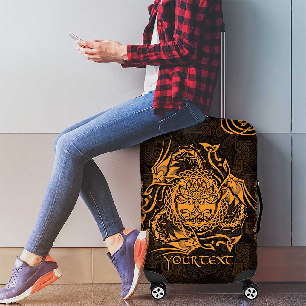 Personalized Radnorshire Sir Faesyfed Luggage Cover Gold Oak Tree Of Life Celtic-inspired LT9